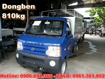 Xe tải 500kg 2018 - Bán xe tải Dongben 810kg, thùng bạt trả góp (80%) lãi suất thấp