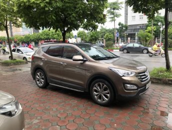 Hyundai Santa Fe Full dầu 2015 - Cần bán Hyundai Santa Fe Full dầu đời 2015, màu nâu