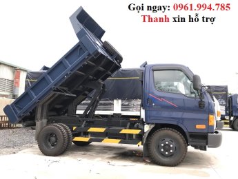 Hyundai Ben HD65 2018 - Bán Hyundai Ben HD65 đời 2018, màu xanh lam, 390tr- trả góp 75%, lãi thấp
