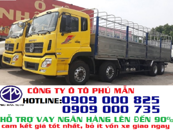 Xe tải Trên 10 tấn 2018 - Giá xe tải Dongfeng 4 chân, xe tải thùng Dongfeng Hoàng Huy YC310