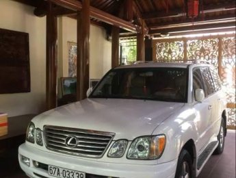 Lexus LX  470   2003 - Bán Lexus LX 470 đời 2003, màu trắng, xe nhập nguyên chiếc từ Mỹ, nâng hạ gầm, DVD