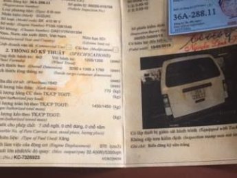 Suzuki Super Carry Van   2001 - Bán lại xe Suzuki Super Carry Van 2001, màu trắng, giá 80tr
