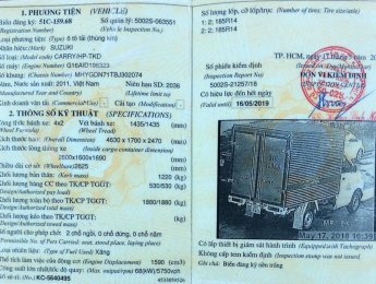 Suzuki Carry   2011 - Cần bán Suzuki Carry đăng ký 2012, thùng kín siêu dài 2.6m