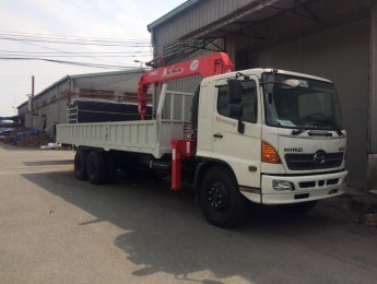 Xe tải Trên 10 tấn 2019 - Bán xe tải cẩu Hino 500 Series FL sản xuất 2019, màu trắng