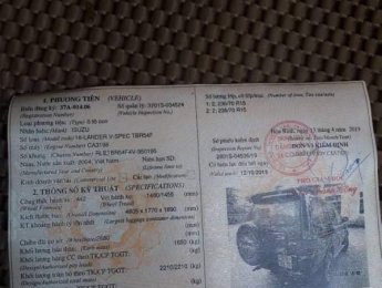 Isuzu Hi lander 2004 - Bán Isuzu Hi lander đời 2004, xe nhập chính chủ
