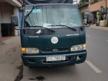 Thaco Kia K165 2016 - Xe Thaco Kia thùng bạt đăng ký lần đầu 2016, màu xanh lục còn mới, giá tốt 300 triệu