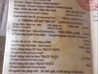 Hyundai County 1999 - Bán ô tô Hyundai County năm sản xuất 1999, màu kem (be), nhập khẩu