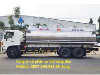 Xe tải Trên 10 tấn 2019 - Bán xe bồn xi téc Hino 20 khối 4 ngăn chở xăng dầu, trả góp TPHCM