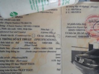 Mazda 626 1994 - Cần bán xe Mazda 626 đời 1994, màu xanh, xe nhập, giá tốt