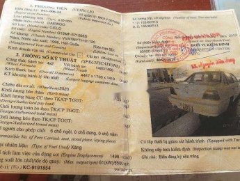 Daewoo Cielo 1997 - Bán Daewoo Cielo năm sản xuất 1997, màu trắng, giá chỉ 22 triệu