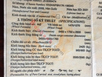Kia Bongo   2006 - Bán Kia Bongo III 2006, màu xanh lam, nhập khẩu, xe gia đình  