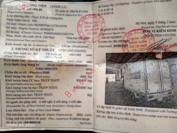 Kia K2700 2012 - Cần bán xe Kia K2700 năm 2012, màu xanh lam giá cạnh tranh