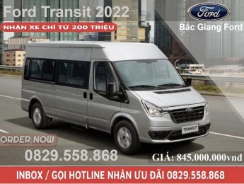 Ford Transit 2022 - Lấy xe chỉ từ 200tr, quà tặng full theo xe, đủ màu, giao ngay
