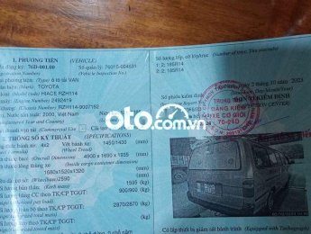 Toyota Hiace Cần bán gấp xe  chạy 24/ 24 tai 900 ký 2000 - Cần bán gấp xe hiace chạy 24/ 24 tai 900 ký