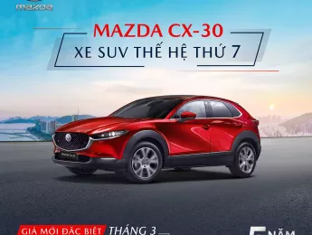 Mazda CX-30 Luxury 2024 - Cần bán xe Mazda CX-30 Luxury 2024, màu trắng, nhập khẩu chính hãng giá cạnh tranh
