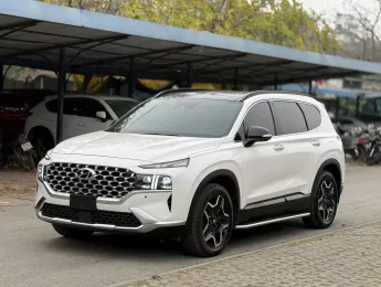 Hyundai Santa Fe 2024 - SANTAFE 2024 máy dầu cao cấp nhất màu trắng. 