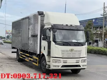 Xe tải 5 tấn - dưới 10 tấn 2025 - Bán xe tải Faw thùng kín Inox 9m9 nhập khẩu 2025 tải 7650Kg